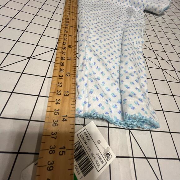 NWT MISS ELAINE COTTON MEDI NIGHTGOWN BLUE FLORAL SZ L - Picture 6 of 10